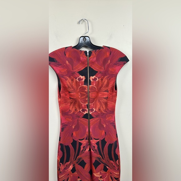 TED BAKER floral kaleidoscope bodycon dress size small - Picture 6 of 10